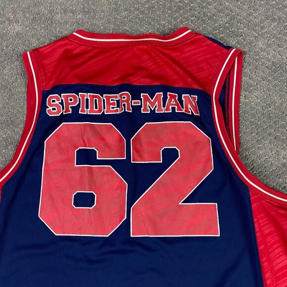 Spider-Man Tank Top T Shirt Men's XL Spiderman Marvel Comics 62 Blue - Picture 3 of 8